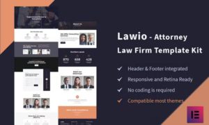 Lawio – Attorney Law Firm Elementor Template Kit