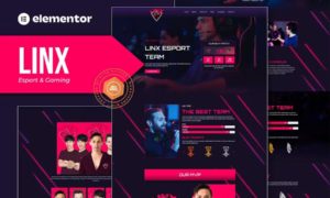 Linx – Esport & Gaming Elementor Template Kit