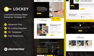 Lockey – Locksmith and Key Maker Service Elementor Template Kit