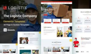 Logistix – Transportation Courier & Logistic Company Elementor Template Kit