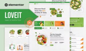 Loveit – Vegan & Healthy Food Restaurant Elementor Template Kit