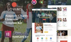 Lovims – Charity NonProfit Elementor Template Kit