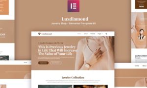 Luxdiamond – Jewelry Shop Elementor Template Kit