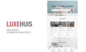 Luxehuis – Real Estate Elementor Template Kit