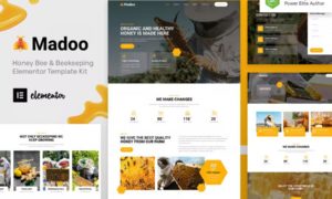 Madoo – Honey Bee & Beekeeping Elementor Template Kit