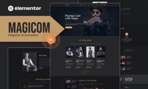 Magicom – Magician & Comedian Club Elementor Template Kit