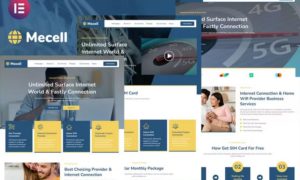 Mecell – Internet Connection & Home Wifi Business Services Elementor Template Kit