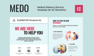 MEDO – Medical Delivery Startup Elementor Template Kit