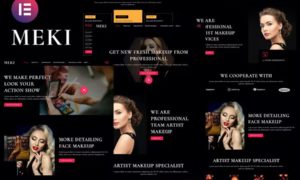 Meki – Artist Makeup Business Services Elementor Template Kit