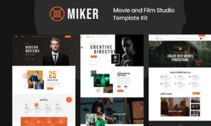 Miker – Movie & Film Studio Elementor Template Kit