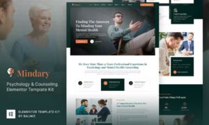 Mindary – Psychology & Counseling Elementor Template Kit