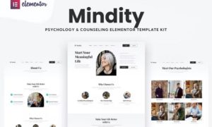 Mindity – Psychologist Teraphist Elementor Template Kit