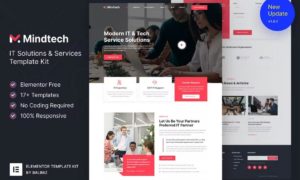 Mindtech – IT Solutions & Services Company Elementor Template Kit