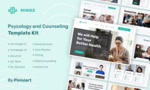 Mindz – Psychology & Counseling Elementor Template Kit