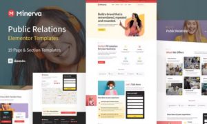 Minerva – Public Relation & Creative Agency Elementor Template Kit