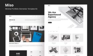 Miso – Minimal Portfolio Elementor Template Kit