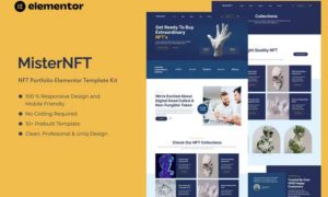 MisterNFT – NFT Portfolio Elementor Template Kit