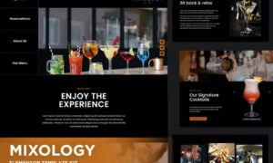 Mixology – Bar & Cocktails Elementor Template Kit