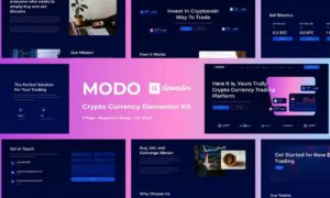 MODO – Crypto Currency Elementor Template Kit