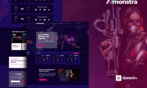 Monstra – Esports & Gaming Elementor Template Kit