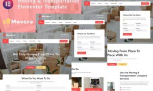 Movera – Moving Company Elementor Template Kit