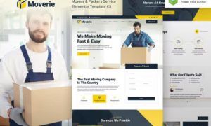 Moverie – Movers & Packers Service Elementor Template Kit