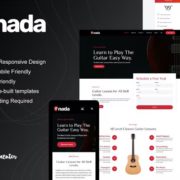 Nada – Guitar Lessons & Courses Elementor Template Kit