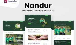 Nandur – Enviromental Elementor Template Kit