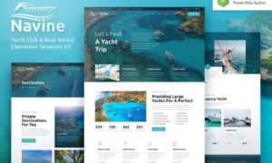 Navine – Yacht Club & Boat Rental Elementor Template Kit