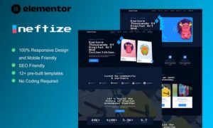 Neftize – NFT Portfolio & Digital Items Elementor Template Kit