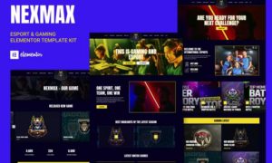 Nexmax – Esports & Gaming Elementor Template Kit