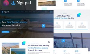 Ngapal – Sea Luxury Yatch Vacation Services Elementor Template Kit