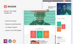 Nusafe – Charity & Non-Profit Elementor Template Kit