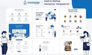 Nusapp – SaaS Startup & Business Elementor Template Kit