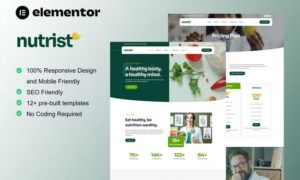 Nutrist – Healthy Food & Nutrition Service Elementor Template Kit