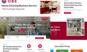 Obe – House Cleaning Business Elementor Template Kits