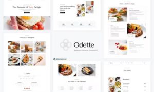 Odette – Restaurant Elementor Template Kit