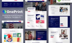 OnePrint – Printing Services Company Elementor Template Kit