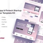 Payplus | Mobile App & Fintech Startup Elementor Template Kit