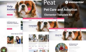 Peat – Pet Care & Adoption Elementor Template Kit