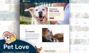 Pet Love – Animal Shelter Elementor Template Kit