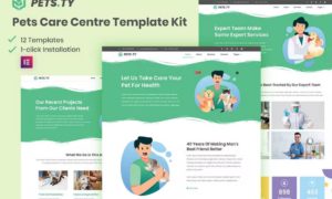 Pets.Ty – Pets Care Clinic Elementor Template Kit