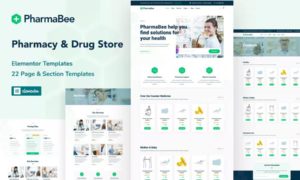 PharmaBee – Pharmacy & Drug Store Website Elementor Template Kit