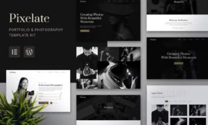 Pixelate – Portfolio & Photography Elementor Template Kit