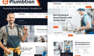 Plumbtion – Plumbing Services Elementor Template Kit