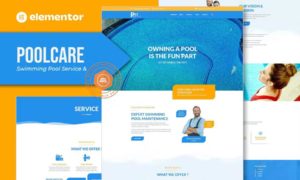 Poolcare – Swimming Pool Service & Maintenance Elementor Template Kit