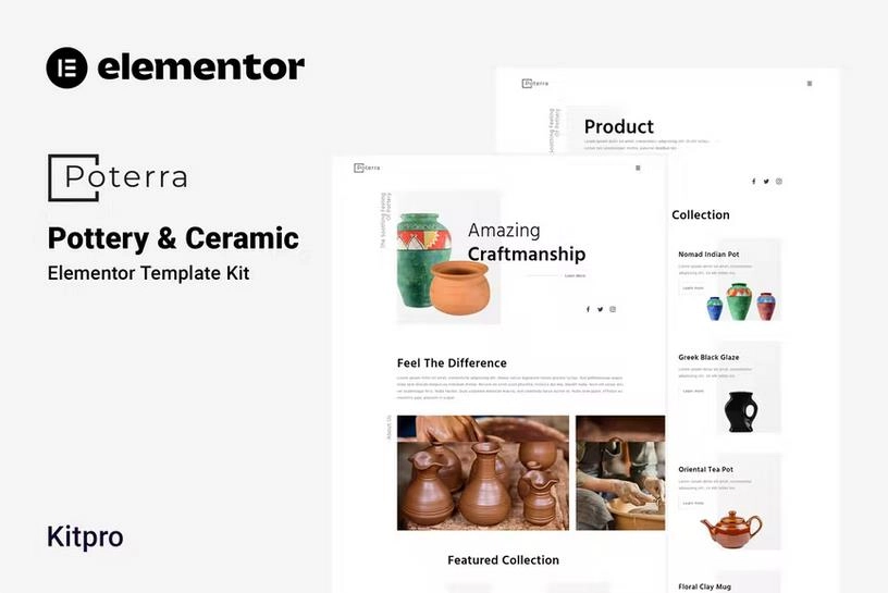 Poterra – Pottery & Ceramic Elementor Template Kit