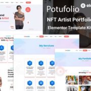 Potufolio – NFT Artist Portfolio Elementor Template Kit