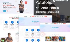 Potufolio – NFT Artist Portfolio Elementor Template Kit