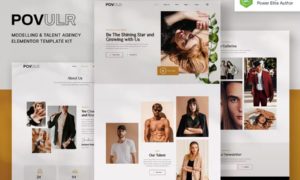 POVULR – Modeling & Talent Agency Elementor Template Kit